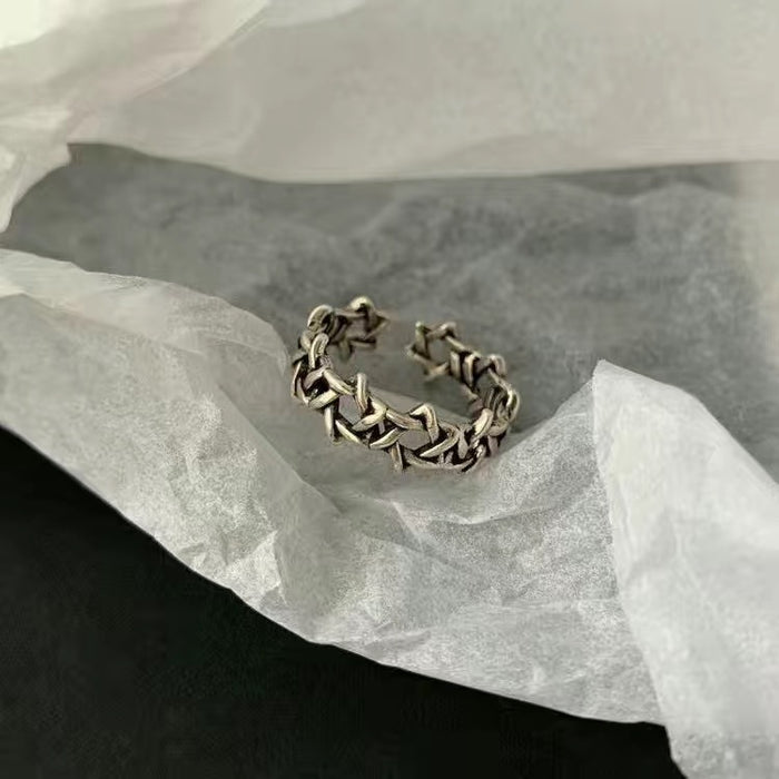 Wholesale Vintage, minimalist, versatile, vintage Roman numeral ring with an open index finger ring