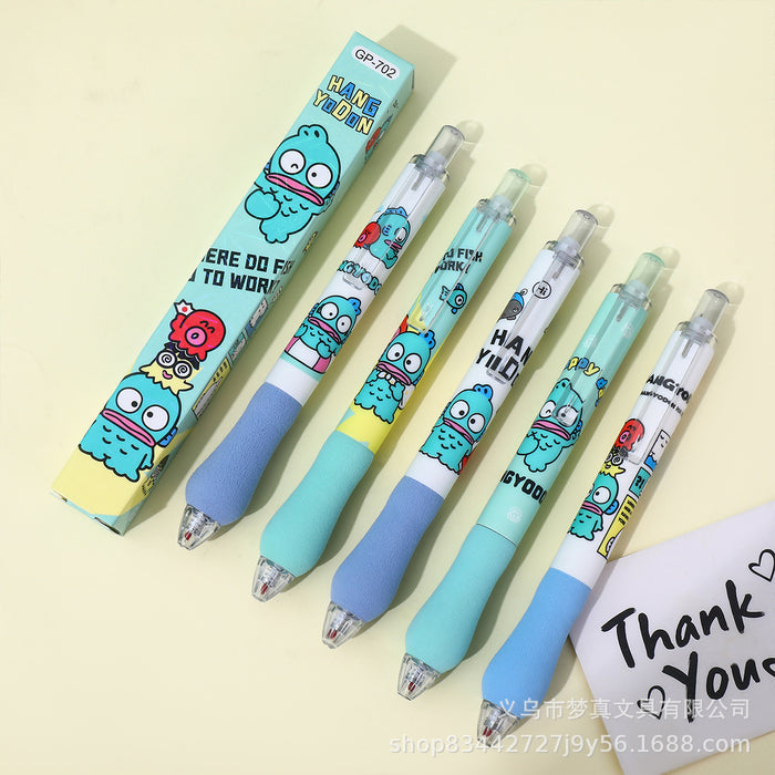 Wholesale Random Cartoon Fish Blind Box Pen Quick-drying Brush Pen Sponge Sheath  Push Pen
