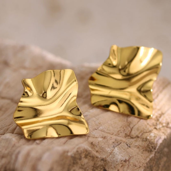 Wholesale Stainless Steel Geometric Oil-pressure Earrings