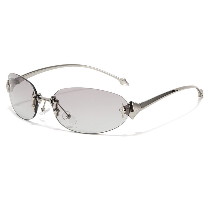 Wholesale Glasses Star Frameless Sunglasses Retro Future Sunglasses Men's and Women's Glasses
