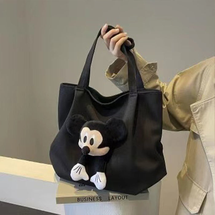 Wholesale Cartoon Tote Bag Shoulder Cute Mickey Crossbody Bag Niche Large Capacity Doll Bag Canvas Bag