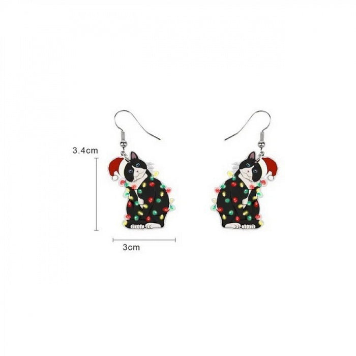 Wholesale Acrylic Flat  Earrings Holiday Ornaments Animal Cute Earrings