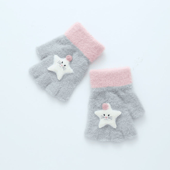 Wholesale Gloves Knitted Cartoon Cute Jacquard Candy Color JDC-GS-shunh002