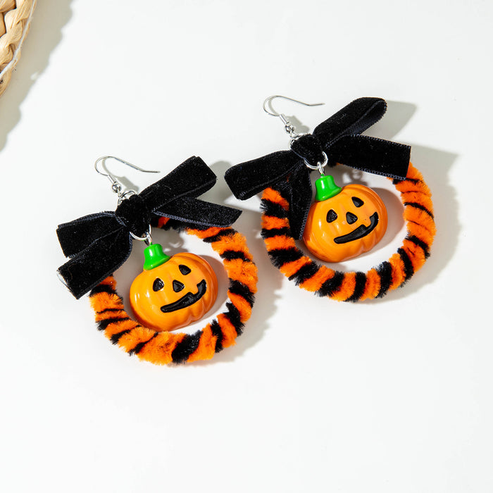 Wholesale  series pumpkin earrings y and funny personality sweet and cool festive atmosphere dark earrings