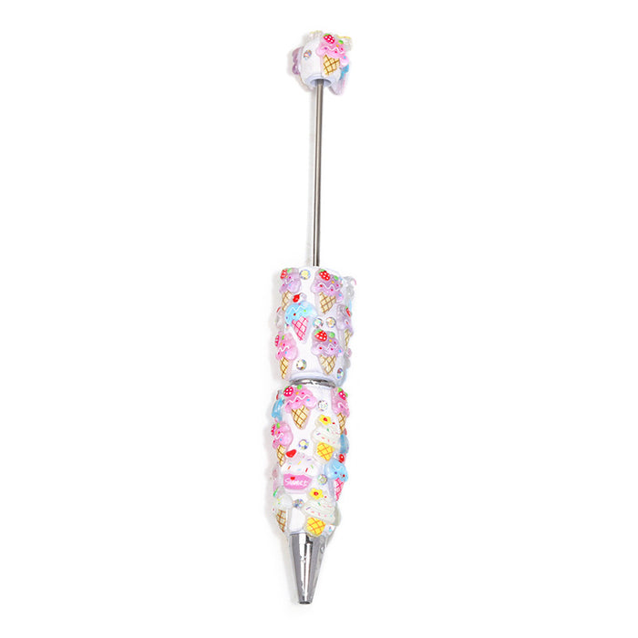 Wholesale Fashion Cartoon Bear Ballpoint Pen Resin Bead DIY Craft Gift minimum quantity: 5