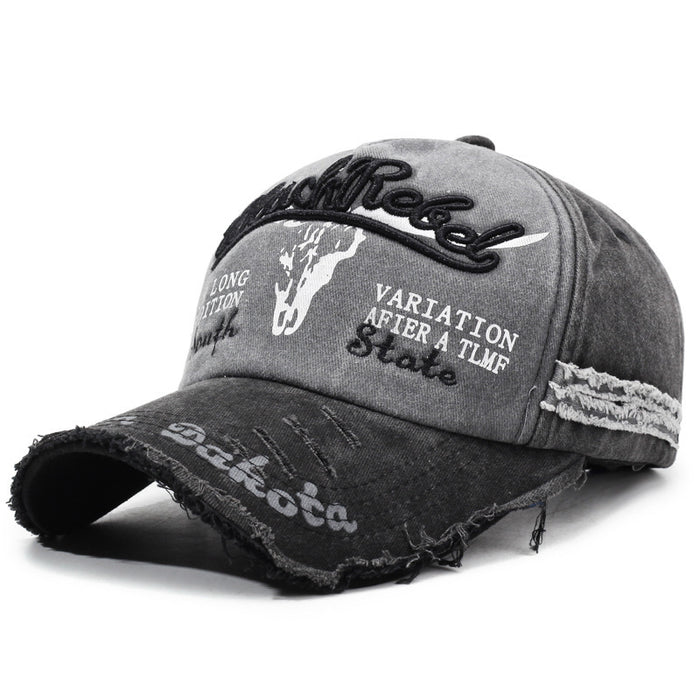 Wholesale Embroidered Men' s and Women' s Washed Baseball Cap