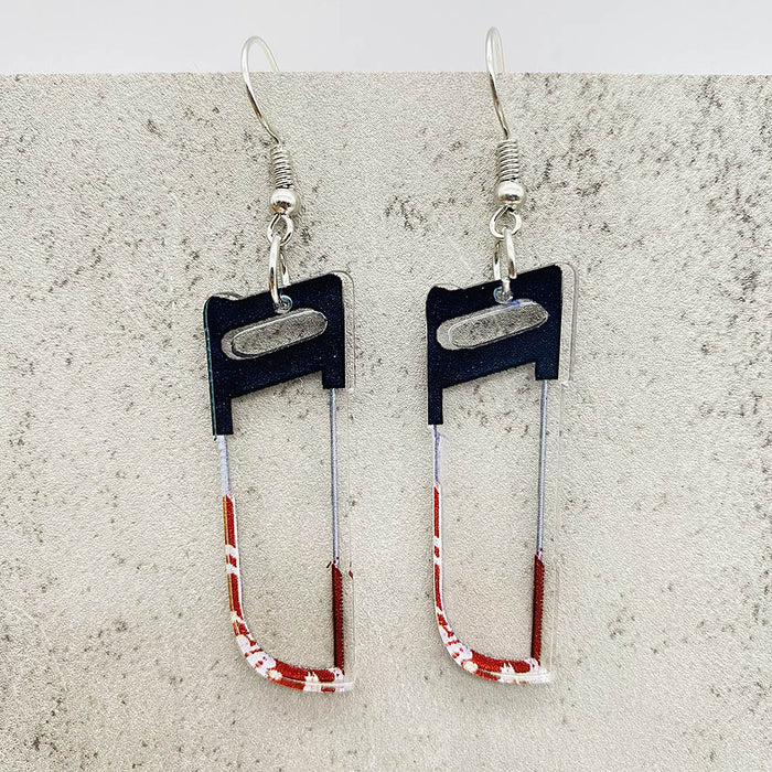 Wholesale Acrylic  earrings simulation blood-red knife  earrings for women