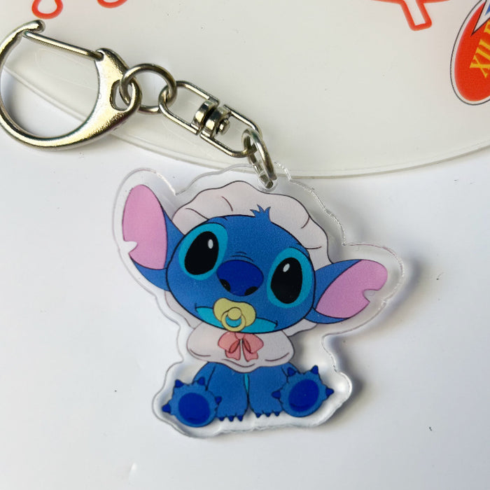 Wholesale Stitch Lilo and Stitch Cute Cartoon Acrylic Keychain JDC-KC-ChuangYin001