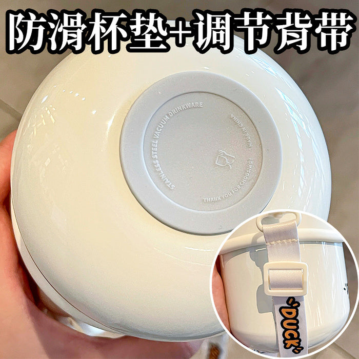Wholesale Students  cute doodle duck thermos cup