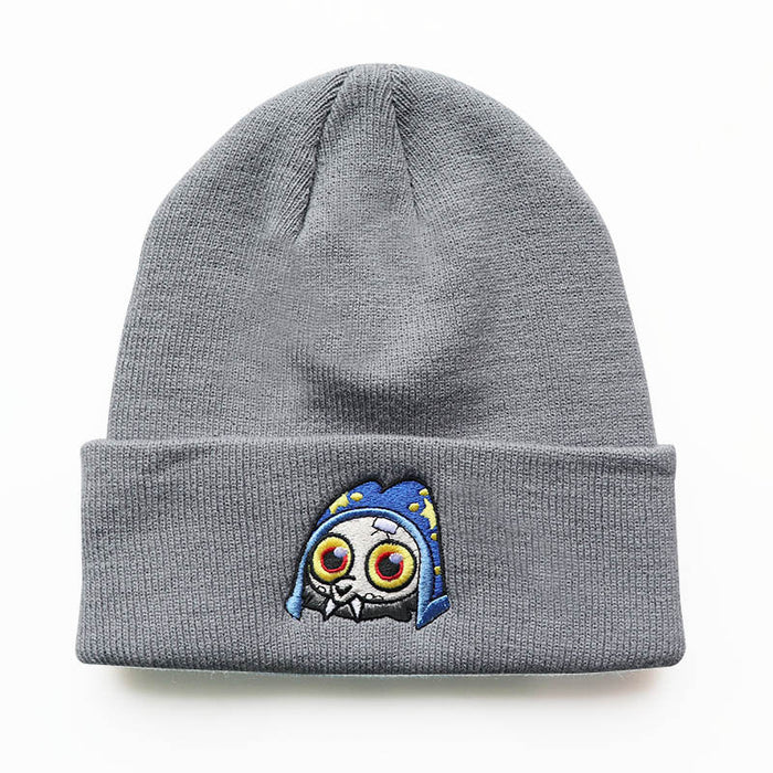 Wholesale Cartoon Character Embroidery Acrylic Knitted Beanie Hat JDC-FH-LvH016