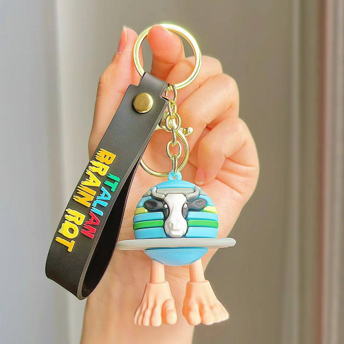 Wholesale Epoxy Resin Wooden Stick Figure Keychain