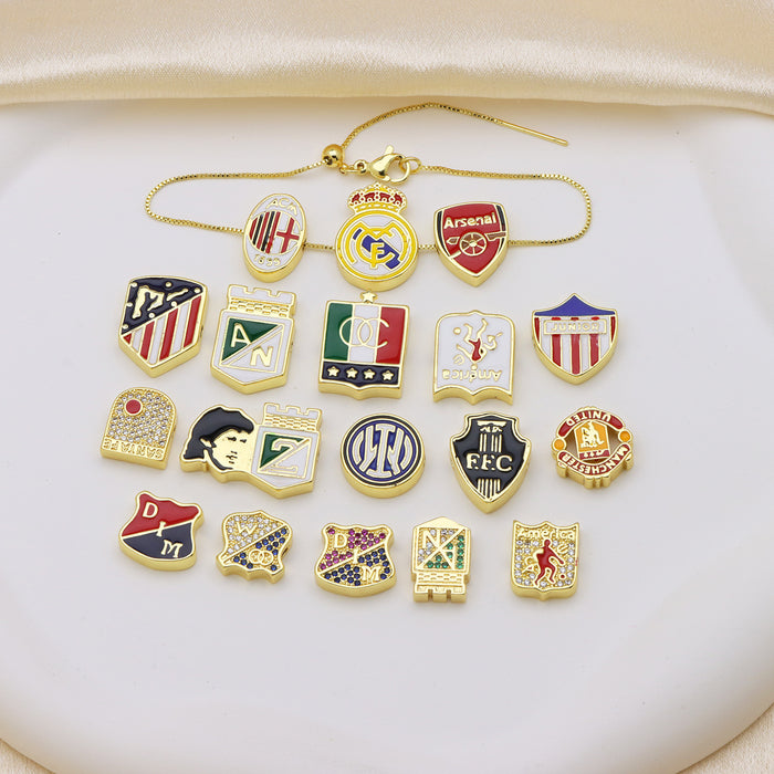 Wholesale Football Team Logo Pendant Charms