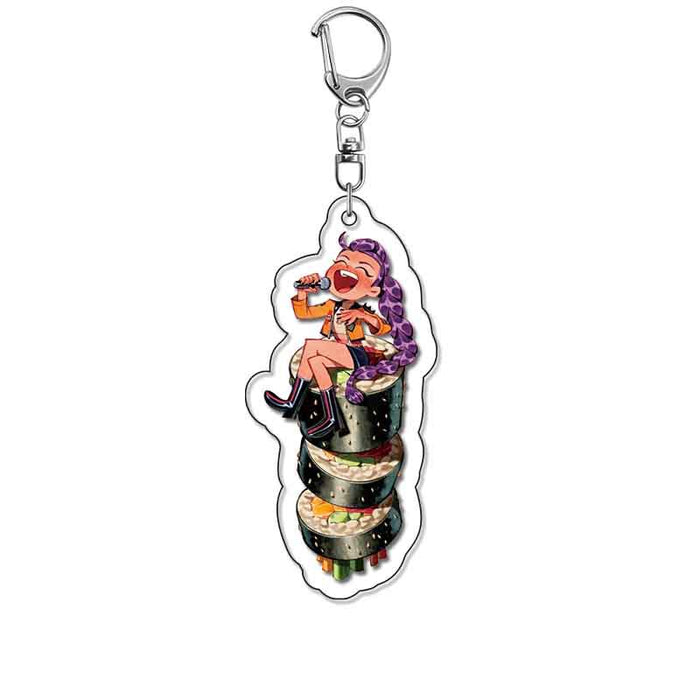 Wholesale Little tiger color changing acrylic keychain pendant blue cat surrounding cute bag pendant