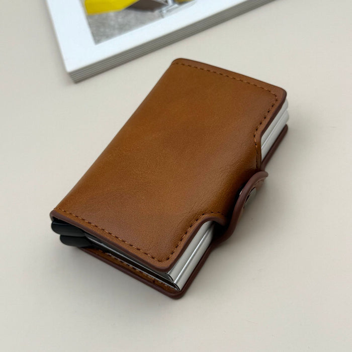 Wholesale Carbon Fiber Automatic Pop- Card Holder Modern Daily Wallet MOQ≥2