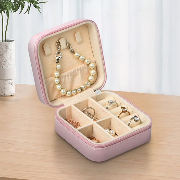 Wholesale Simple Mini Jewelry Storage Box Travel Portable Jewelry Box Small Ring Bag Ornament Box JDC-SB-ZX002