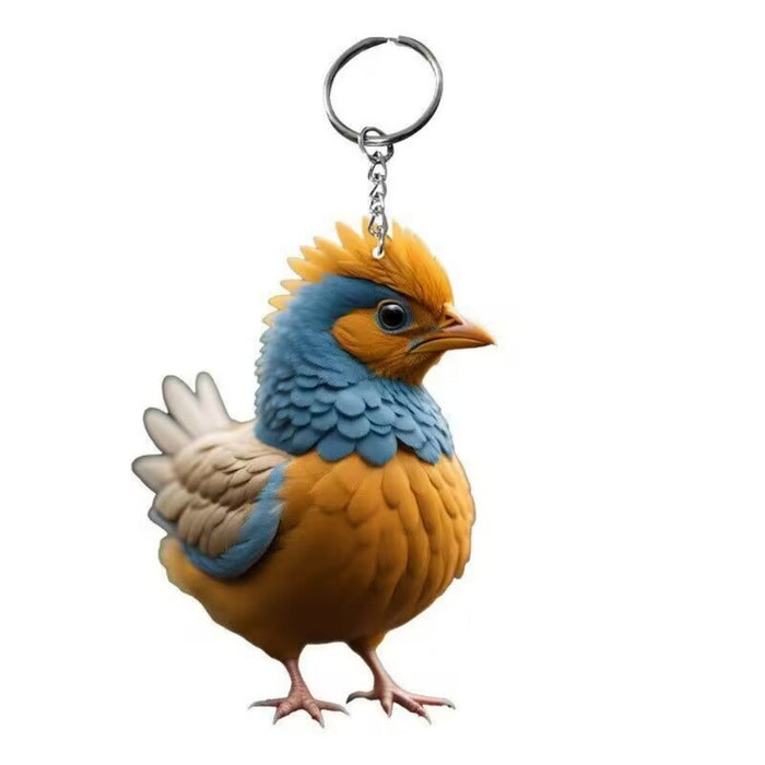 Wholesale Rooster Series Acrylic Keychain JDC-KC-HuiWen009