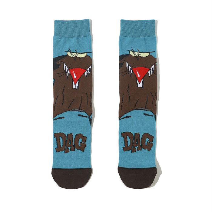 Wholesale cartoon tide socks female male socks sponge socks long cotton socks