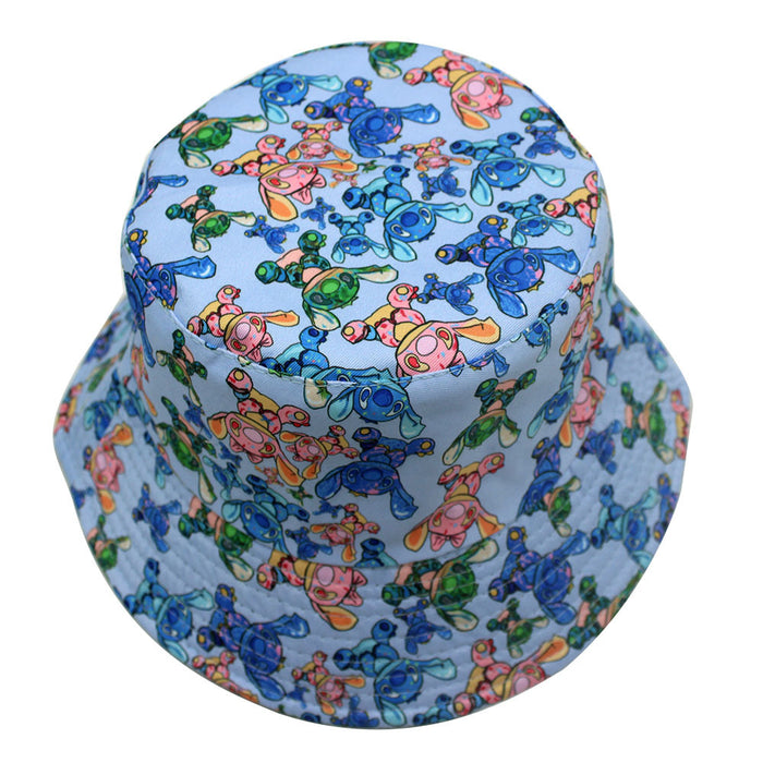 Wholesale Printed fisherman hat anime peripheral cartoon sunshade and sun protection reversible basin hat