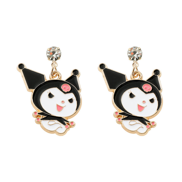 Wholesale Cartoon Cute Alloy Oil Drop Earrings JDC-ES-ShaoH009