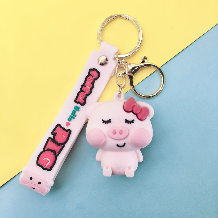 Wholesale Cartoon Cute Pig Keychains JDC-KC-MRan008