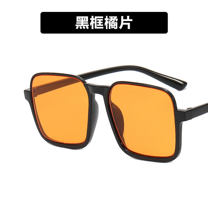 Wholesale Tea colored sunglasses with a high-end feel, retro large frame street photography, sunglasses for men
