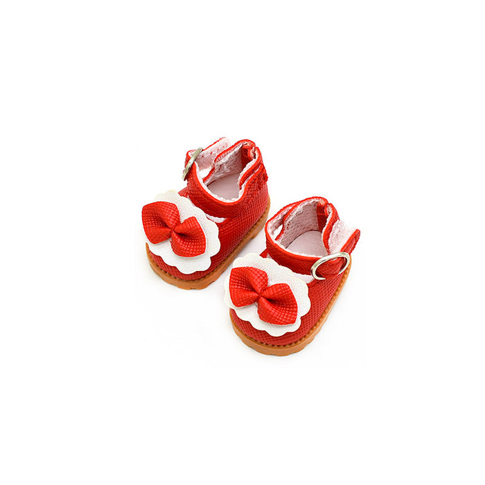 Wholesale Baby Shoes 10cm Cotton Doll Leather Shoes Bell Pendant 17cm  Cloth Shoes Dressing Accessories