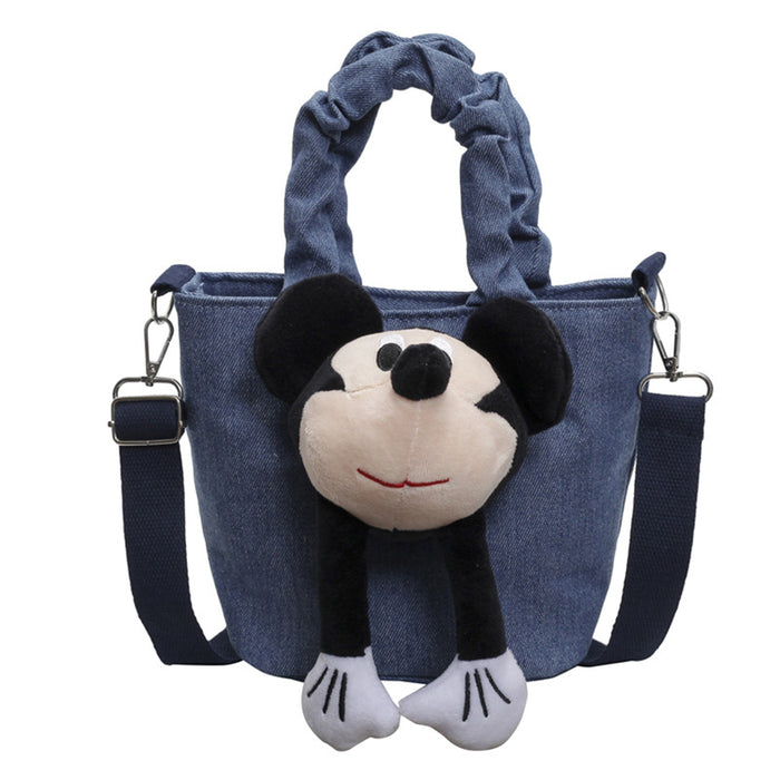 Wholesale Denim bag, new bucket handbag, cute doll, playful parent-child crossbody bag
