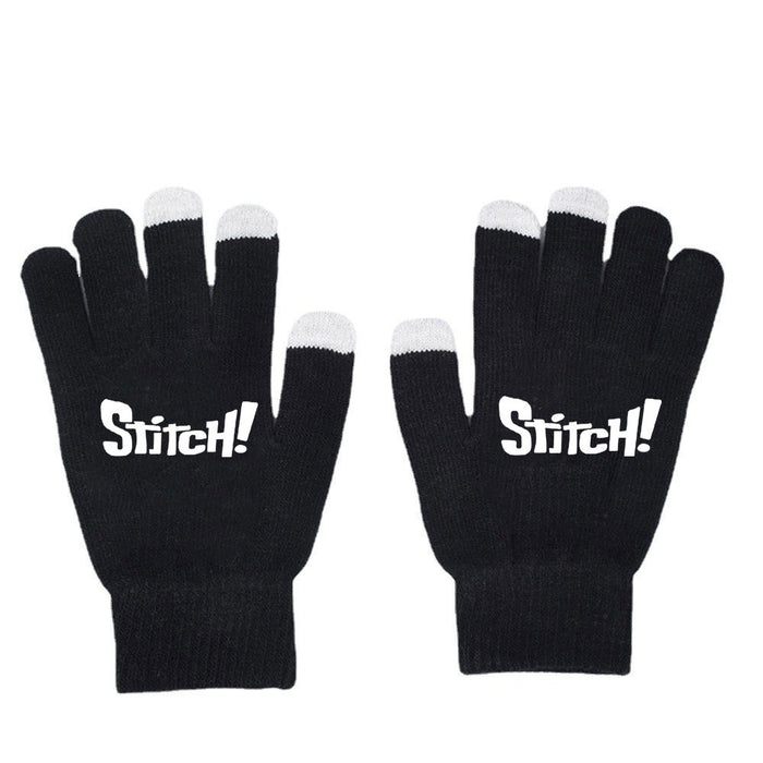 Wholesale Solid Color Printed Black Knitted Gloves JDC-GS-WuDuomei001