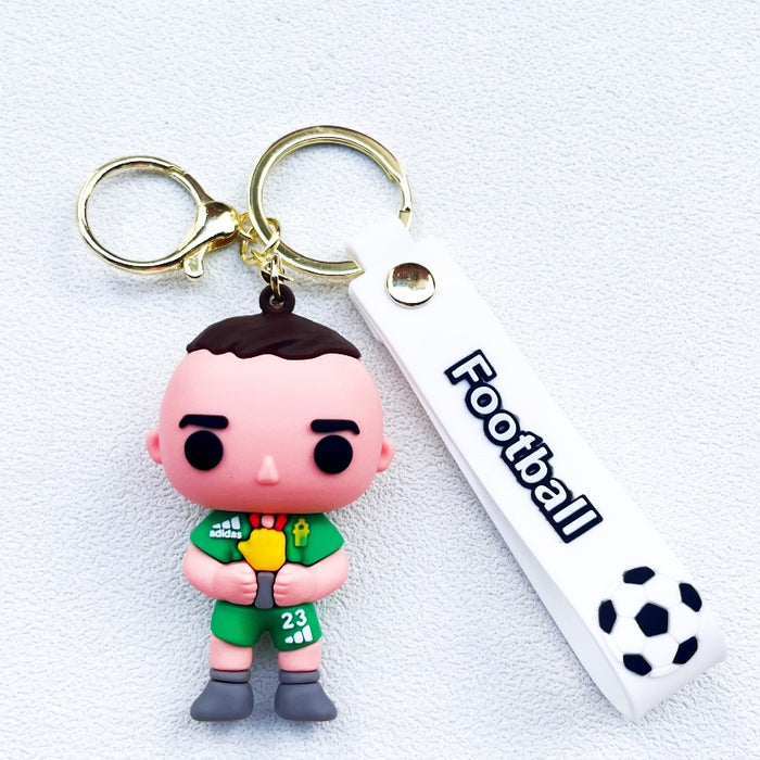 Wholesale PVC Cartoon Football Suit Doll Keychain JDC-KC-WuYi151