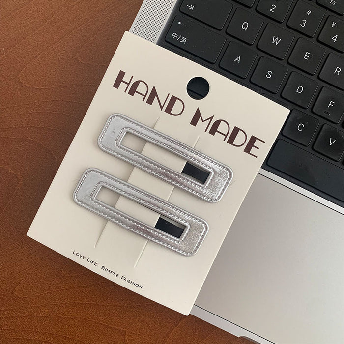 Wholesale Metal silver large star side clip simple hair clip basic versatile hair clip