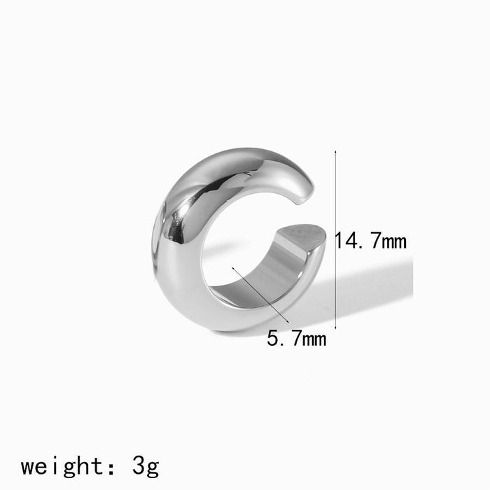 Wholesale Titanium steel ear clip without ear hole, versatile and high-end stainless steel ear clip