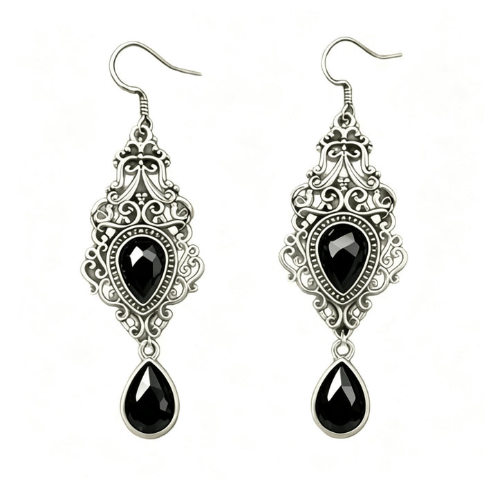 Wholesale Red Electroplated Zinc Alloy Victorian Gothic Vampire sy Earrings  Romantic Fairy Tale Jewelry Boutique Resale Fashion Accessory