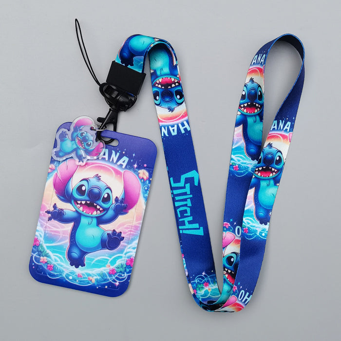 Wholesale Cartoon hard bus card holder student campus card Lanyard Keychains