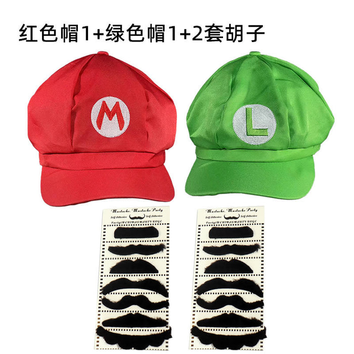 Wholesale  Adult Octagon Sun Hat Baseball Hat Gloves Beard Strap Set