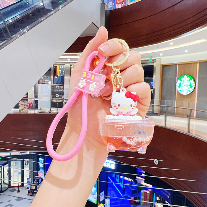 Wholesale Octopus Flowing Sand Liquid Acrylic Keychain (S) JDC-KC-JuJi012