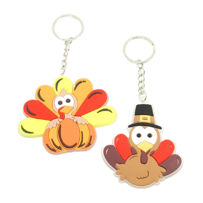 Wholesale 5pcs Easter Turkey Doll Silicone Keychain JDC-KC-ShengH005