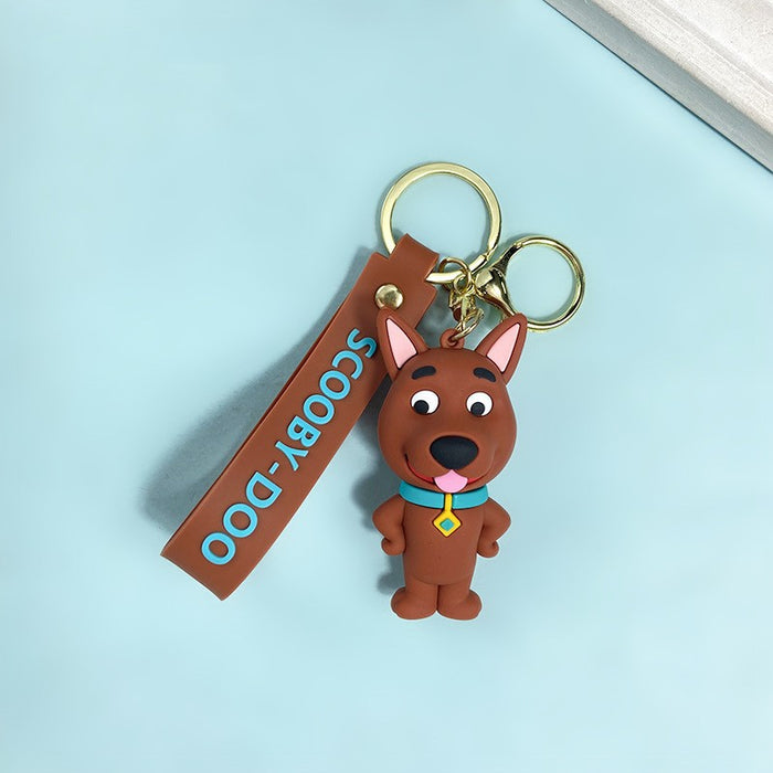 Wholesale Creative Cartoon Cute Puppy PVC Soft Glue Keychains JDC-KC-JinB022