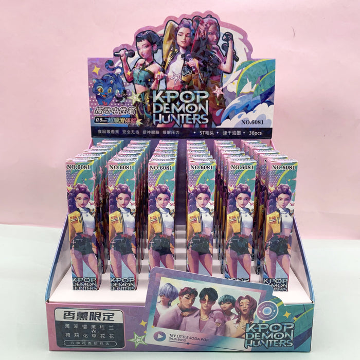 Wholesale small black doll signed pen retractable gel pen