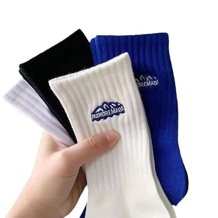 Wholesale Socks polyester cotton thin sports couple socks mid tube socks