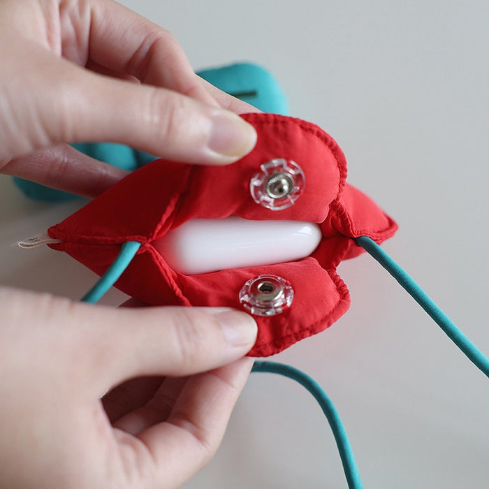 Wholesale Headset Bag Crossbody Coin Purse Mini-mouth Red Envelope  Flower Small Bag