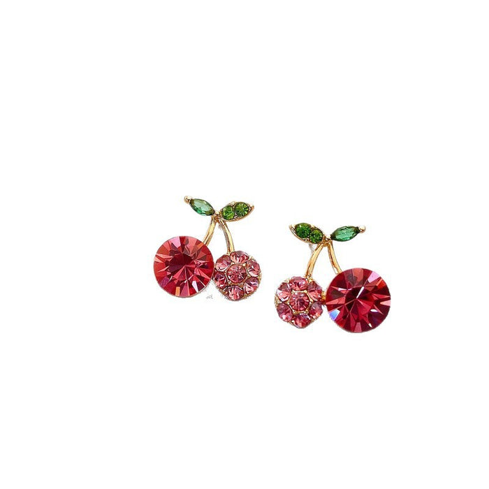 Wholesale Cherry Design Ear Studs Fashion Jewelry Accessory Gift