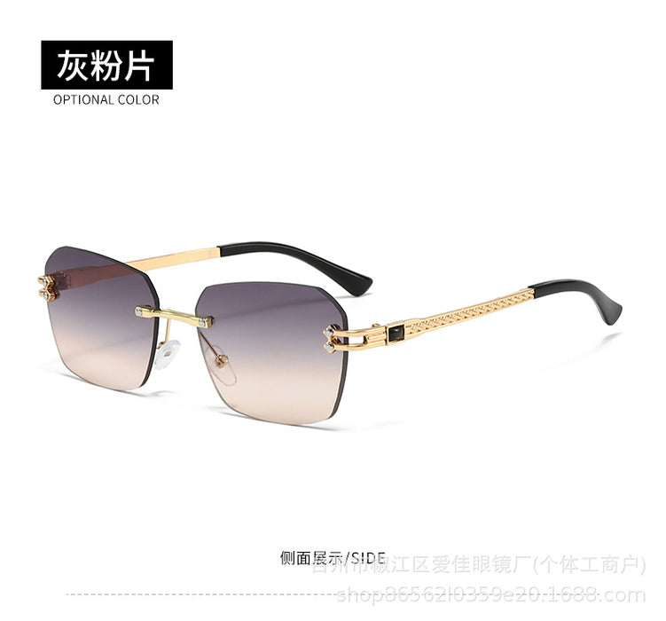 Wholesale New Fashionable Frameless Cut Edge Sunglasses, Personalized Trendy Sunglasses, Sunglasses