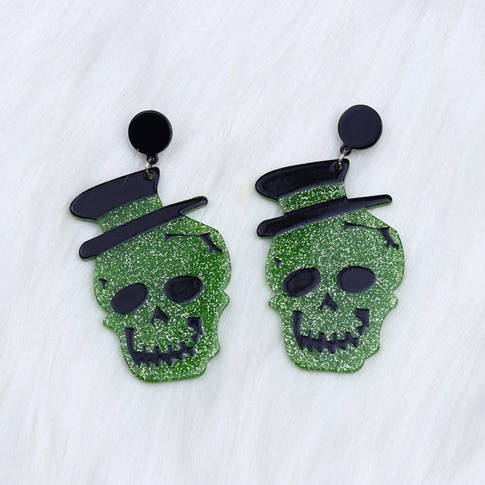 Wholesale  Earrings Design Sense Acrylic Earrings Fashion Personality Skull Alien Earrings Ear Accessories