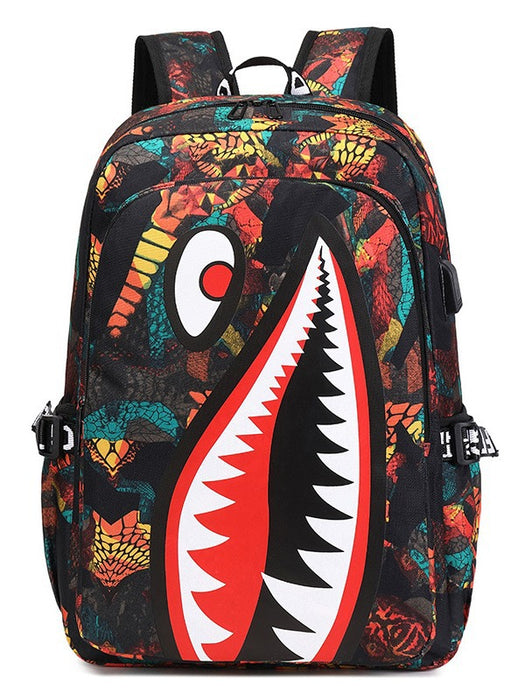 Wholesale Shark Personalized Pattern Printing Backpack Bags