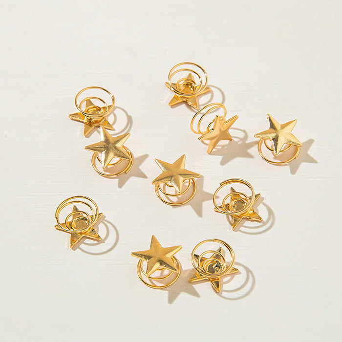 Wholesale Star Hairpin Simple Clip Hair Decoration Disc Hair Accessories