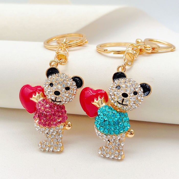 Wholesale Hug Love Bear Zinc Alloy Keychain JDC-KC-ZhanLun010