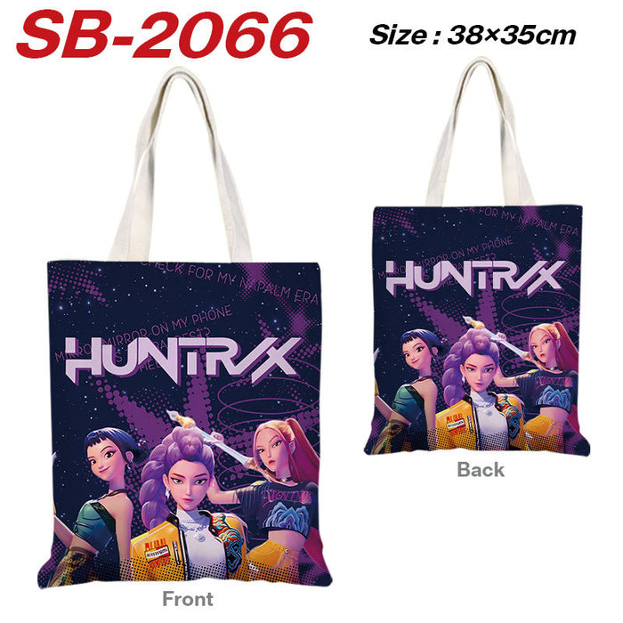 Wholesale Kpop full color printed shopping bag canvas tote bag  shoulder bag
