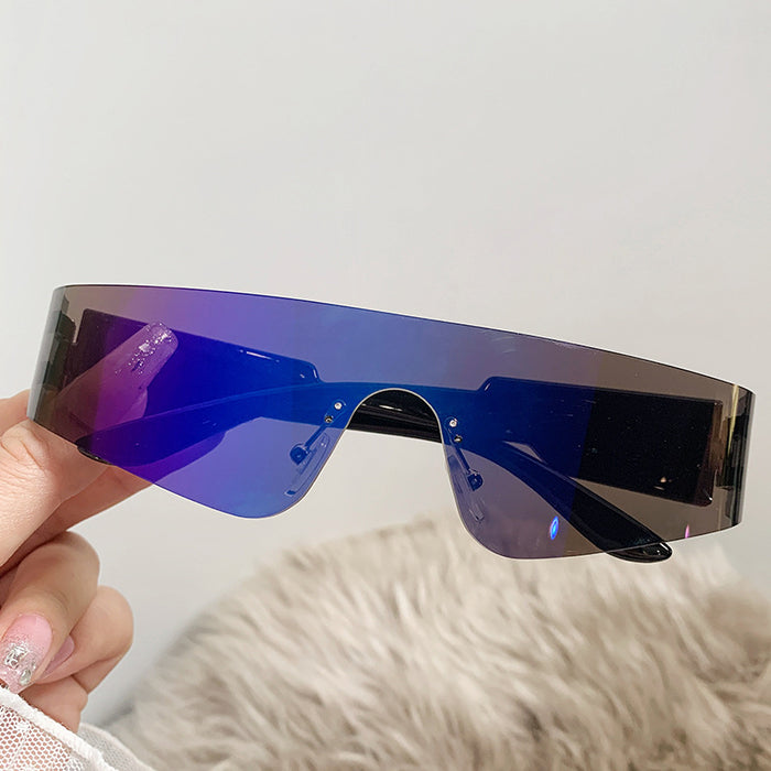 Wholesale future technology sense one-piece sunglasses special-shaped sunglasses men and women sunglasses