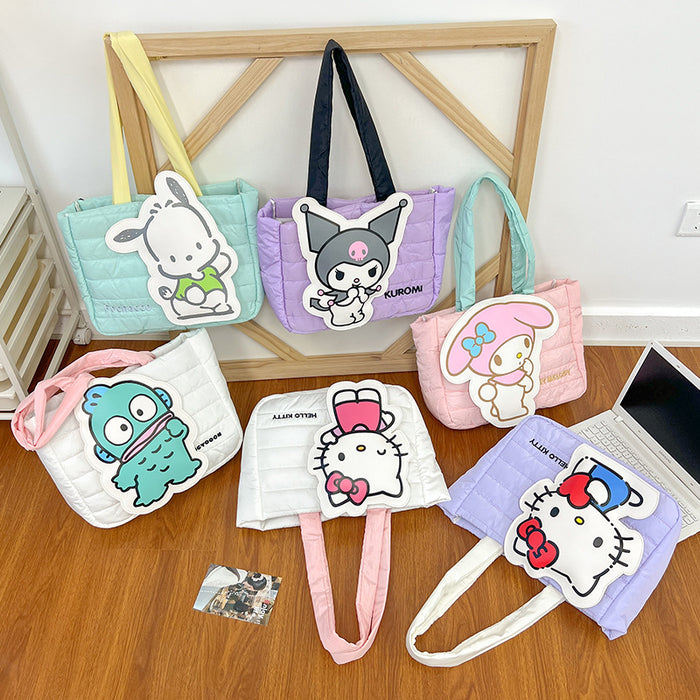 Wholesale New Cute Cartoon Down Cloth Handbag Girly Sweet Large Capacity Shoulder Bag Gift Bag JDC-SD-ZZ001