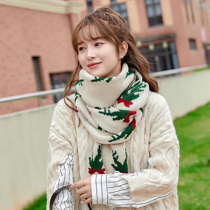 Wholesale Scarf Cotton Knit Thick Warm Fawn JDC-SF-YiZ001